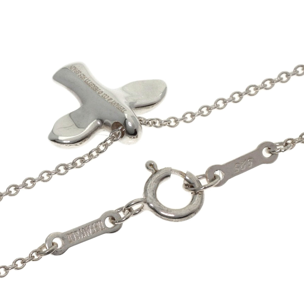 TIFFANY&Co. Bird cross Necklace Silver Ladies [Used]