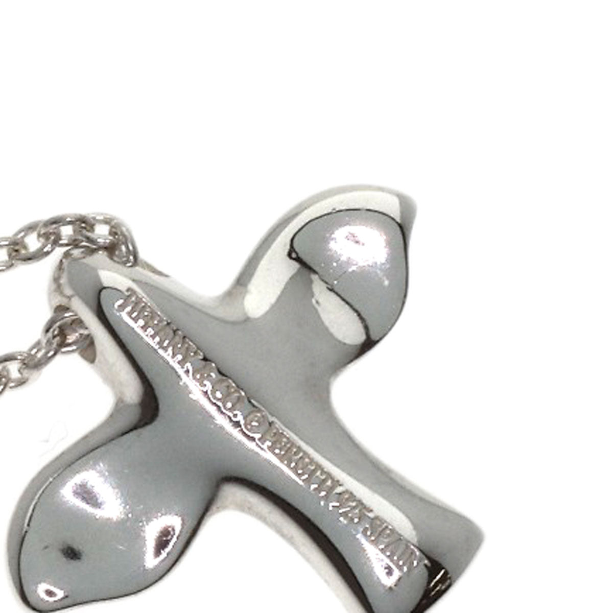 TIFFANY&Co. Bird cross Necklace Silver Ladies [Used]