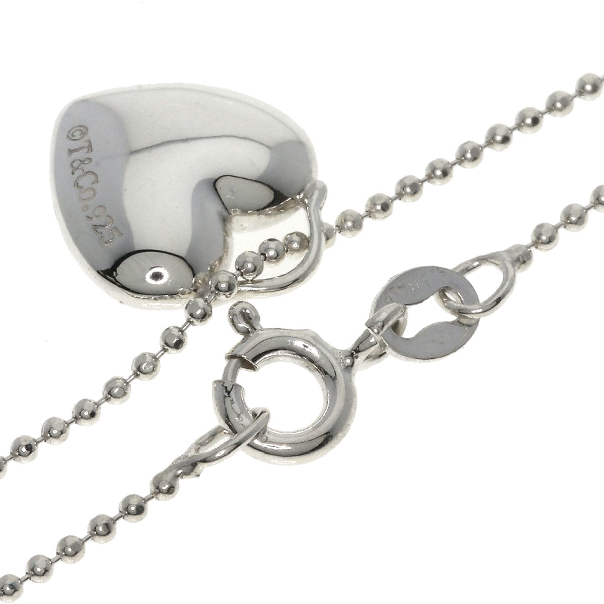 TIFFANY&Co. Heart motif Necklace Silver Ladies [Used]