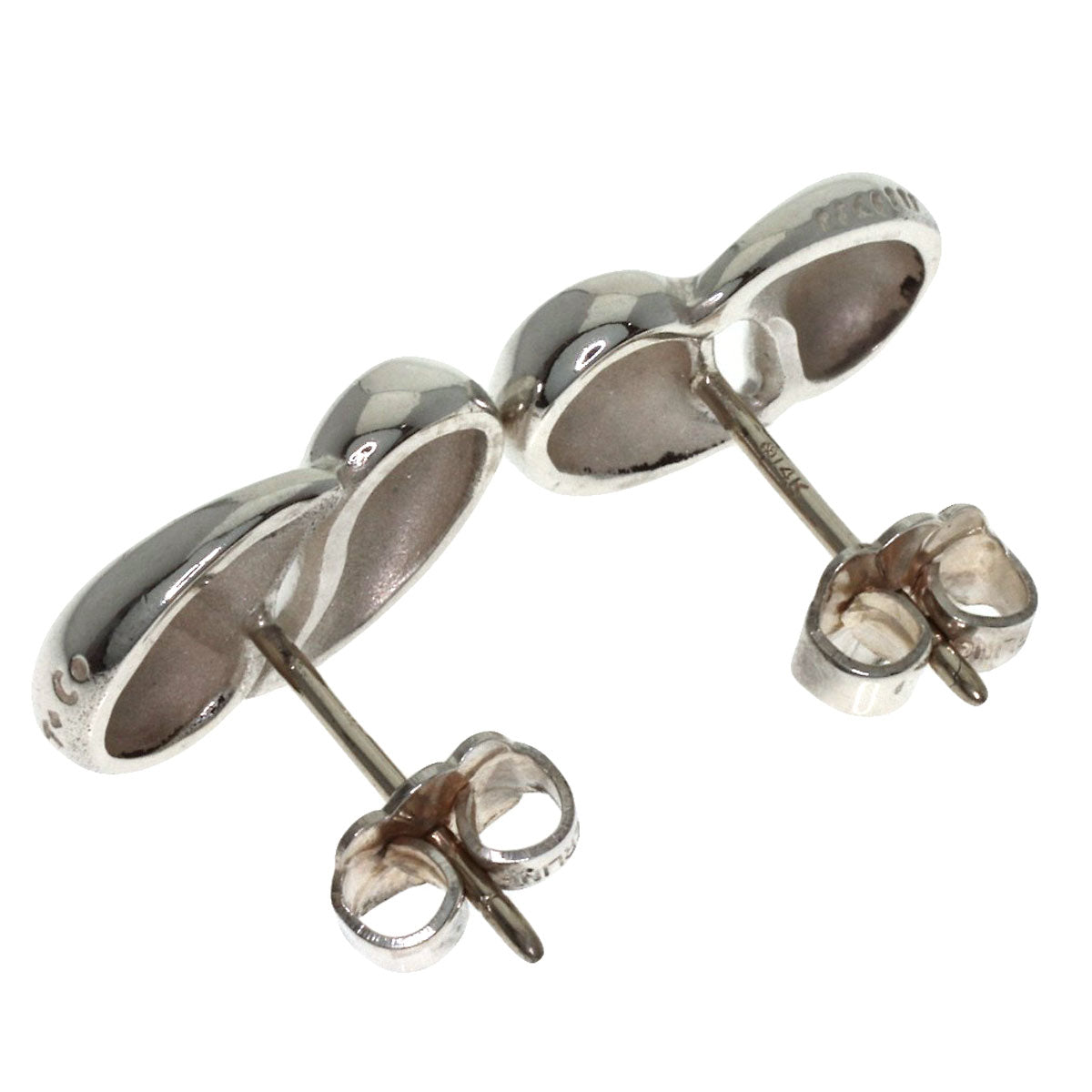 TIFFANY&Co. Double teardrop earring Silver K14WGLadies [Used]