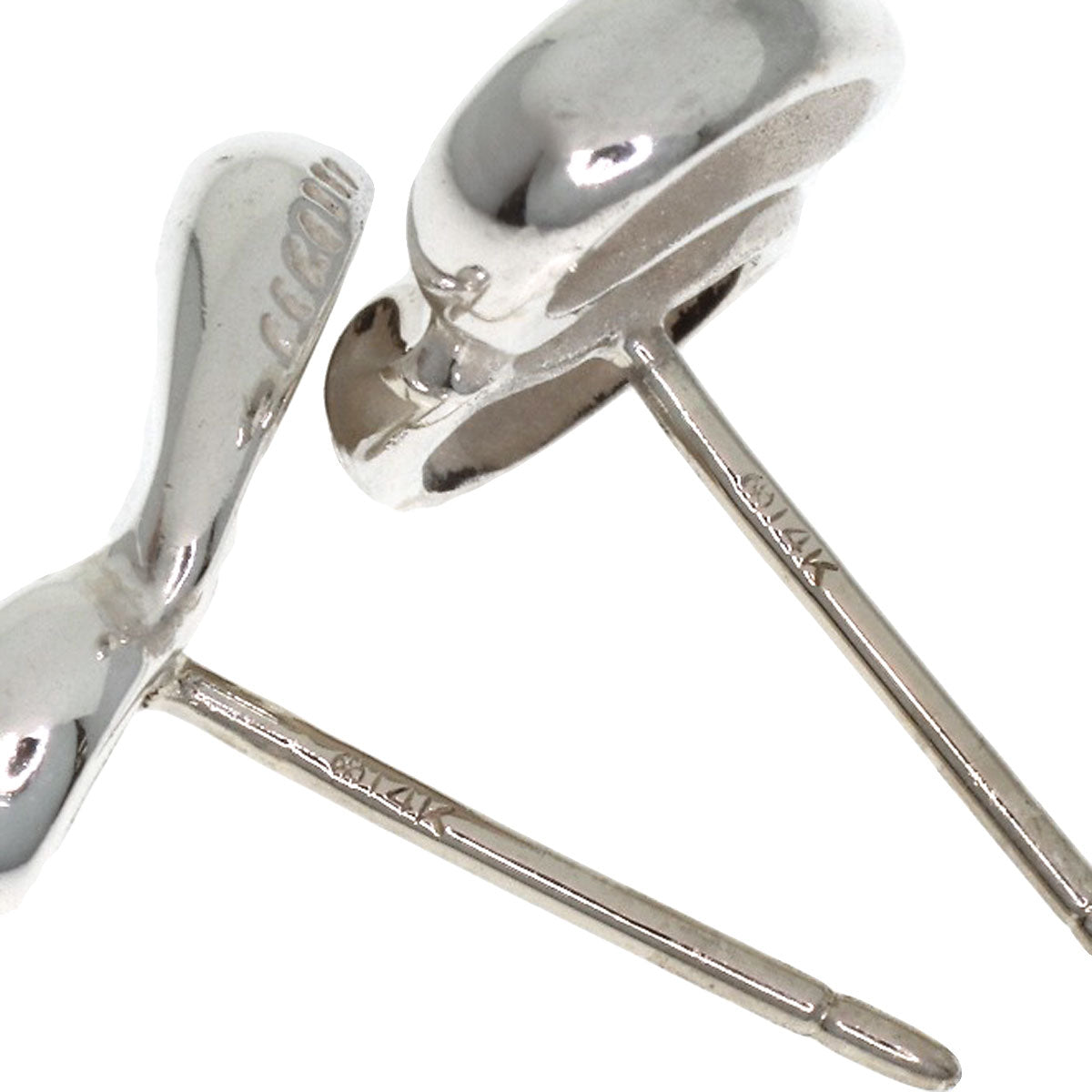 TIFFANY&Co. Double teardrop earring Silver K14WGLadies [Used]