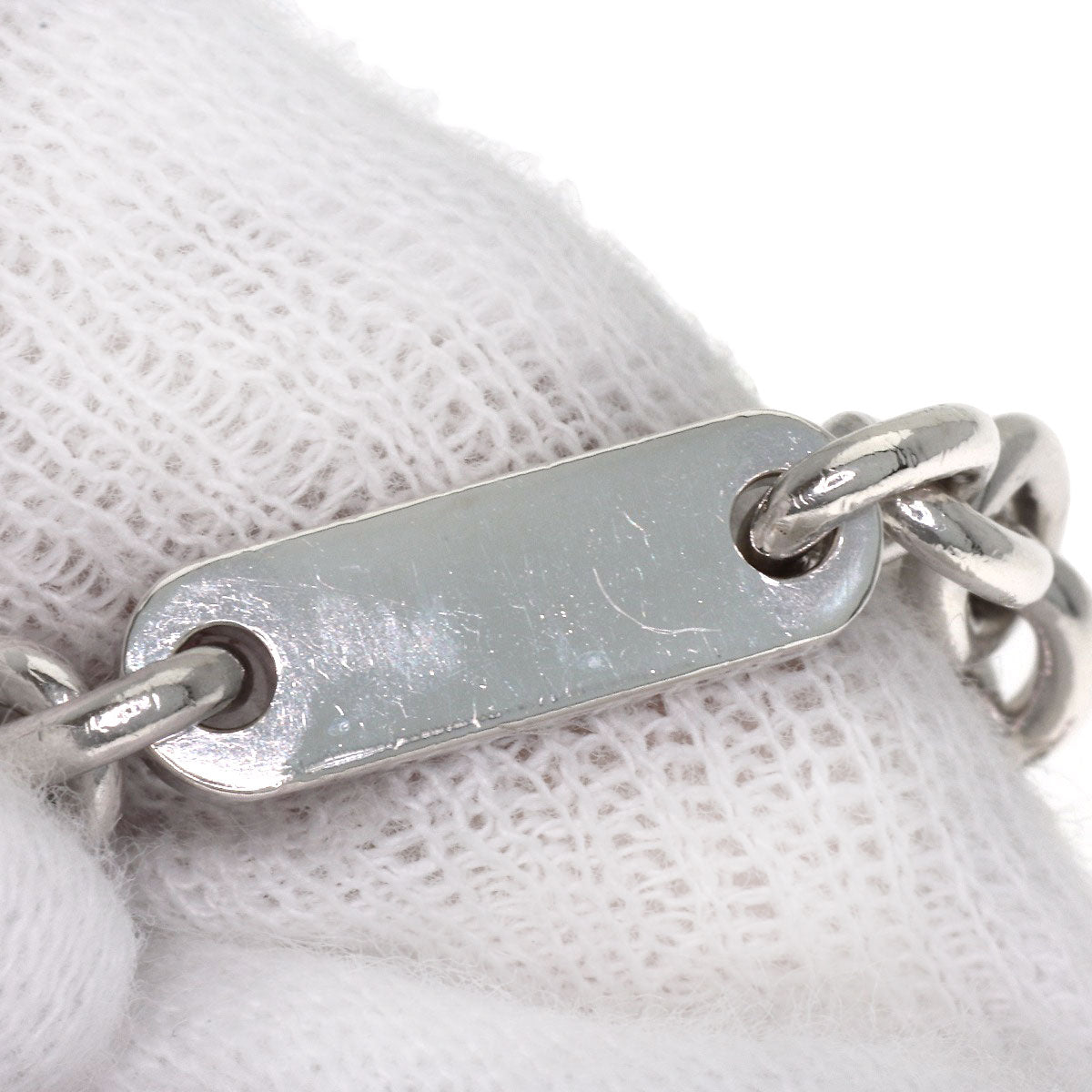 BVLGARI BVLGARI BVLGARI Onyx key ring Silver Ladies [Used]