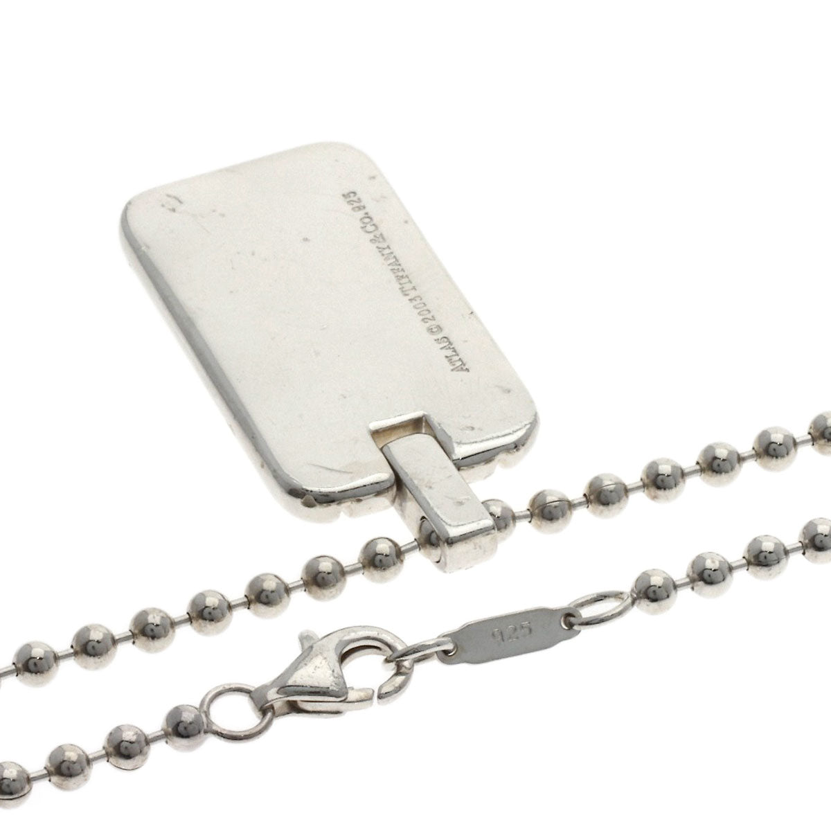 TIFFANY&Co. Atlas tag Necklace Silver Ladies [Used]