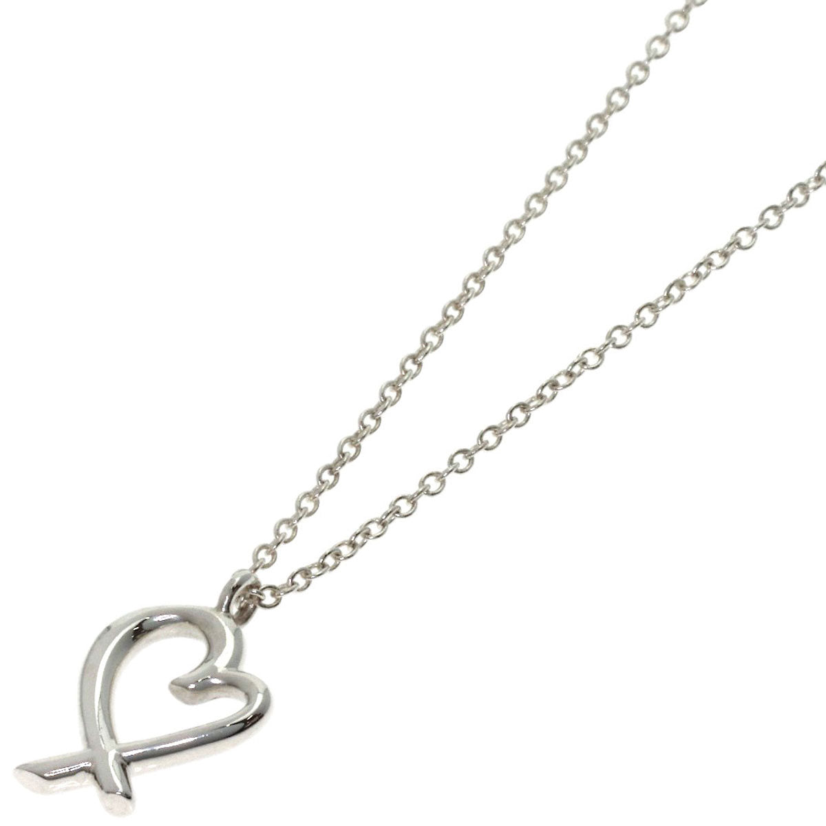 TIFFANY&Co. Loving Heart Mini Necklace Silver Ladies [Used]