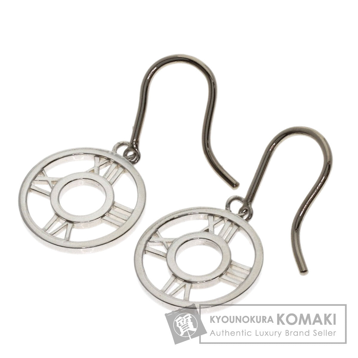TIFFANY&Co. Atlas Open Medallion earring Silver Ladies [Used]