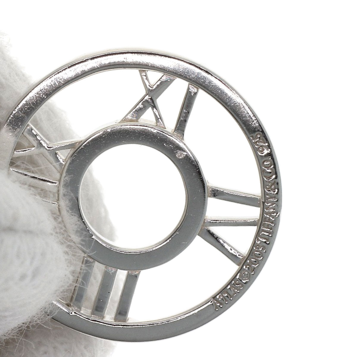 TIFFANY&Co. Atlas Open Medallion earring Silver Ladies [Used]