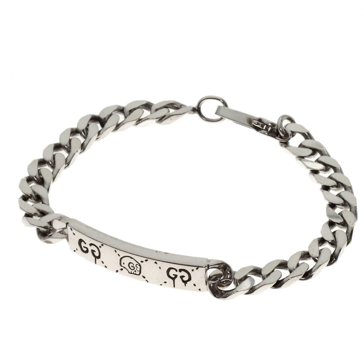 GUCCI Ghost Skull Motif Bracelet Silver Ladies [Used]