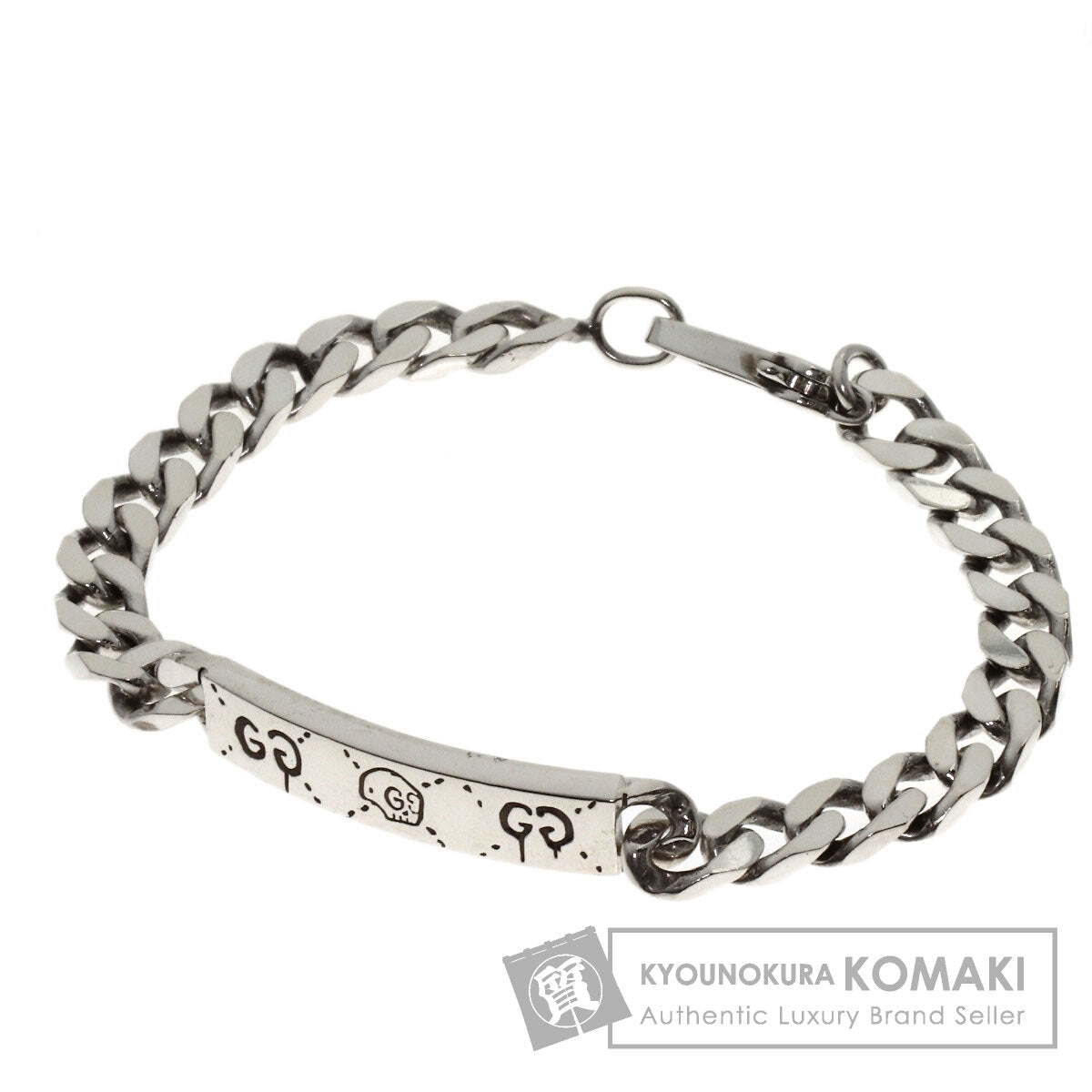 GUCCI Ghost Skull Motif Bracelet Silver Ladies [Used]