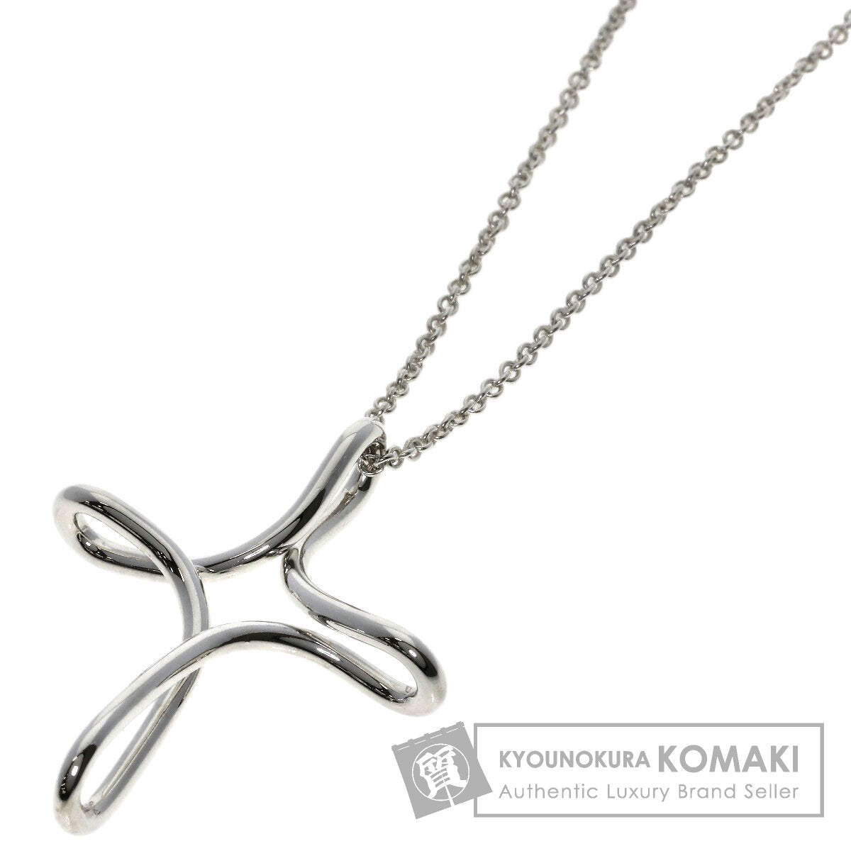TIFFANY&Co. Open cross Necklace Silver Ladies [Used]