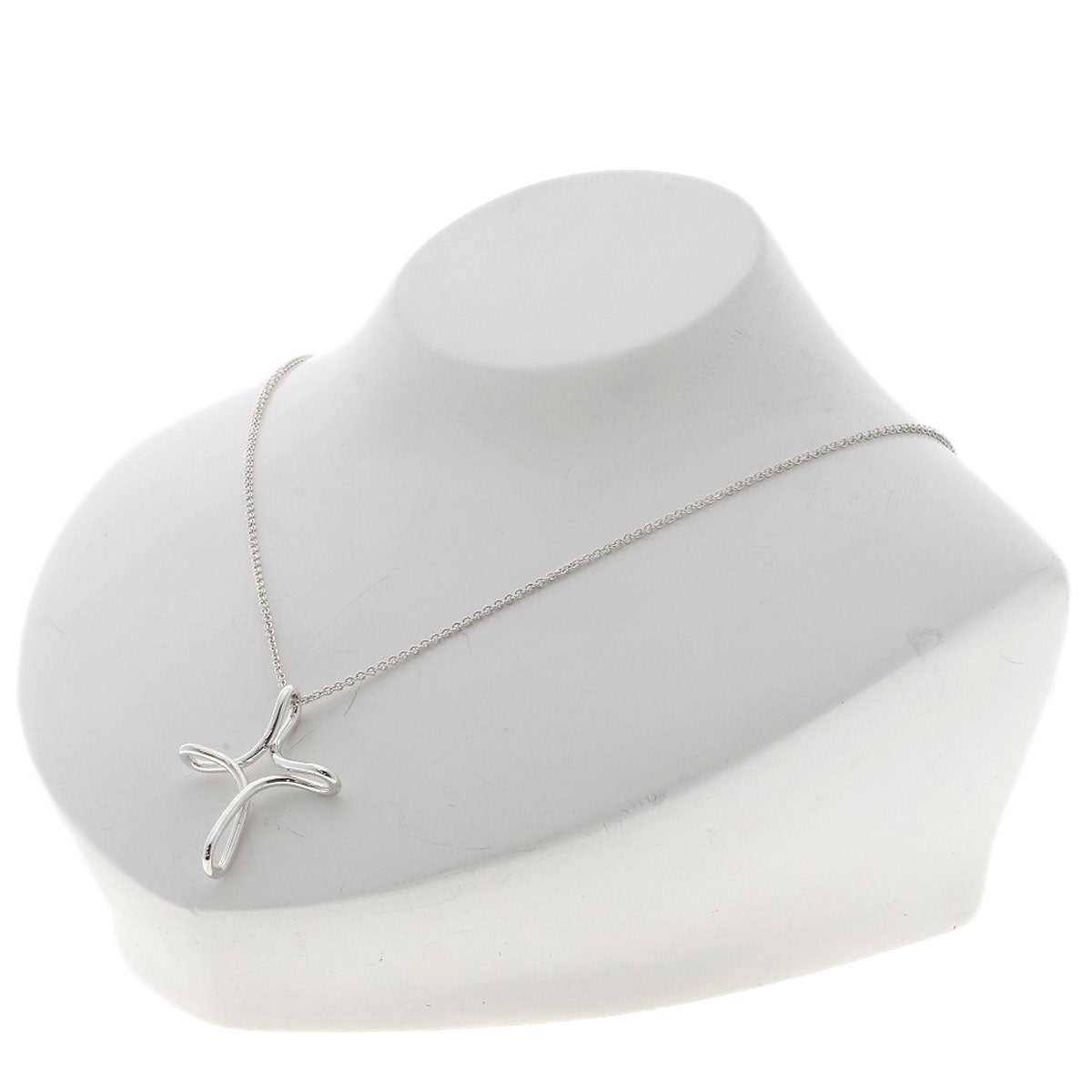 TIFFANY&Co. Open cross Necklace Silver Ladies [Used]