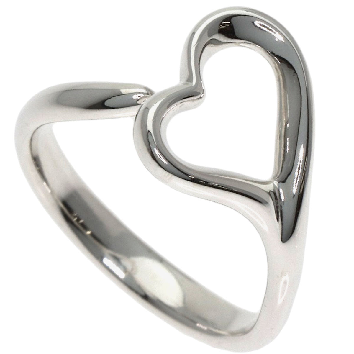 TIFFANY&Co. Open heart Ring Silver Ladies [Used]