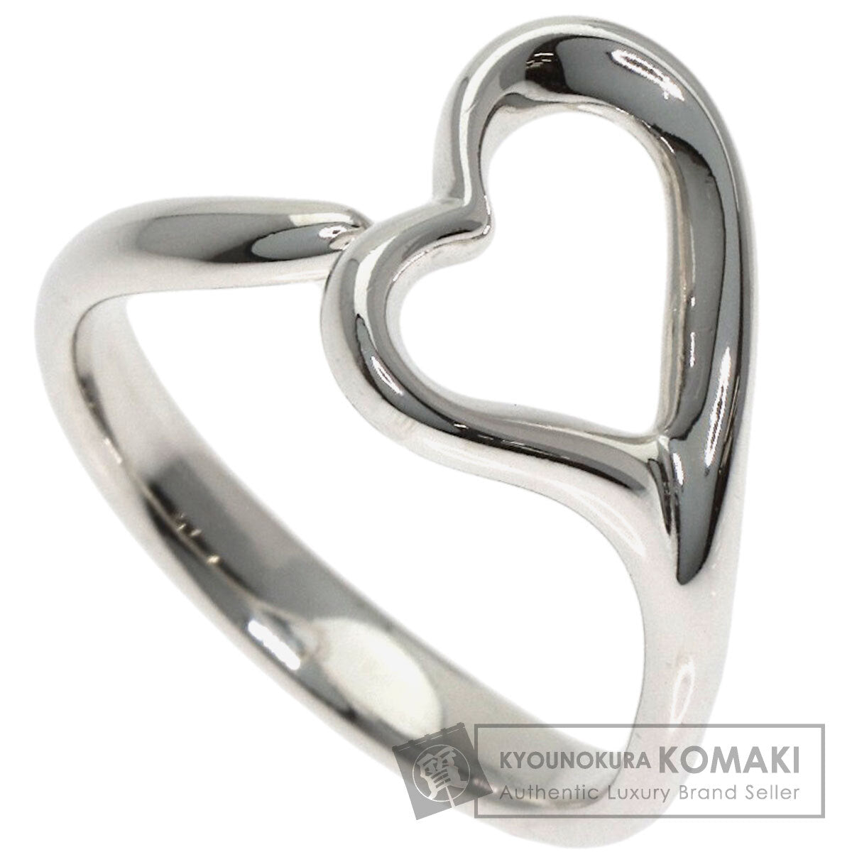 TIFFANY&Co. Open heart Ring Silver Ladies [Used]