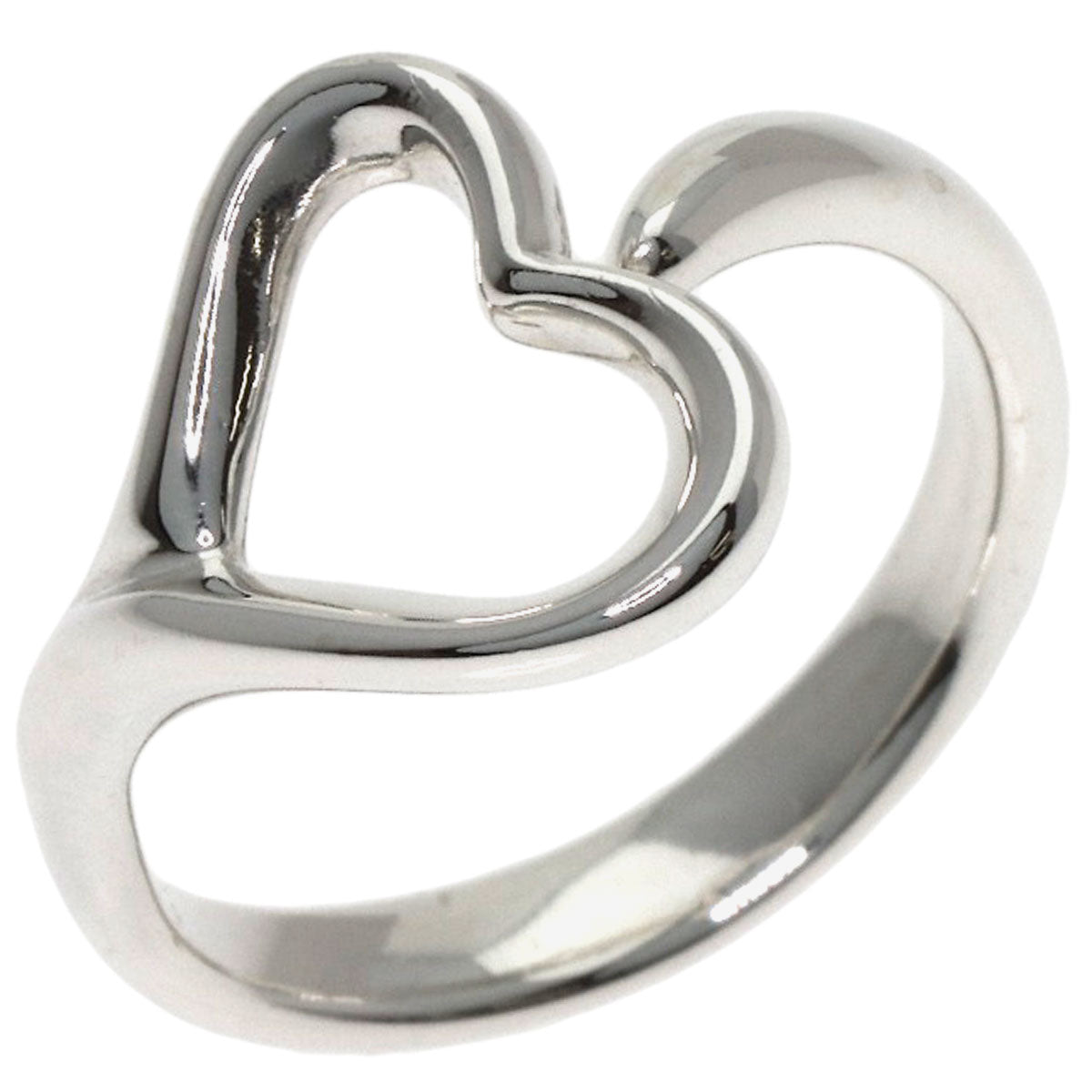 TIFFANY&Co. Open heart Ring Silver Ladies [Used]