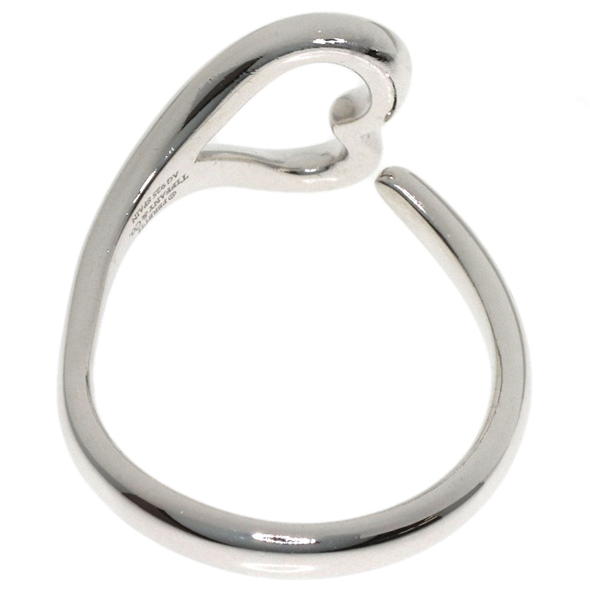 TIFFANY&Co. Open heart Ring Silver Ladies [Used]