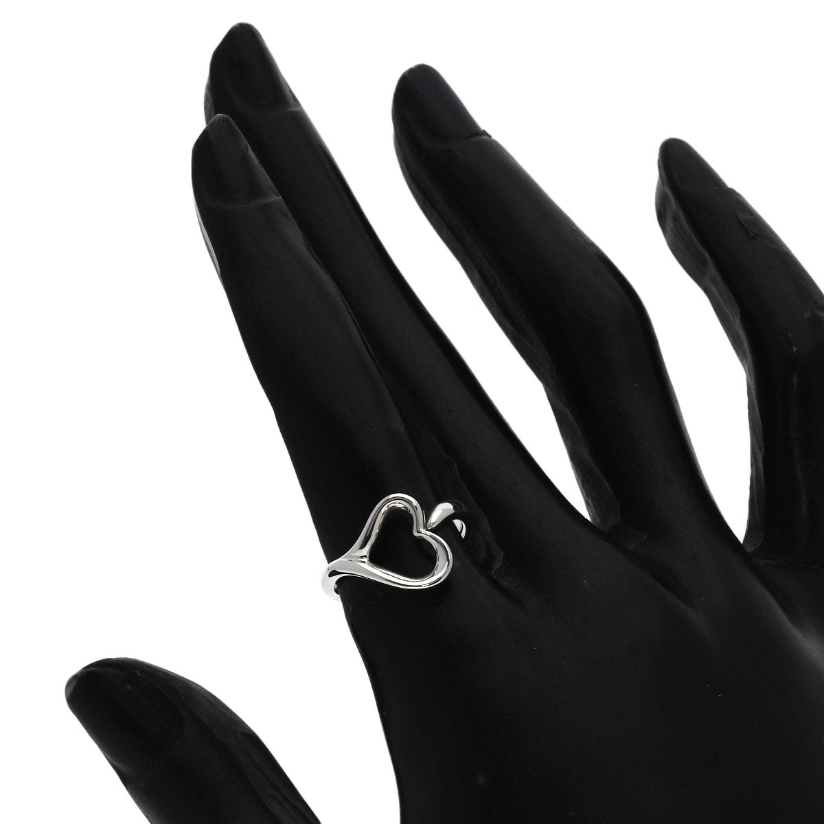 TIFFANY&Co. Open heart Ring Silver Ladies [Used]