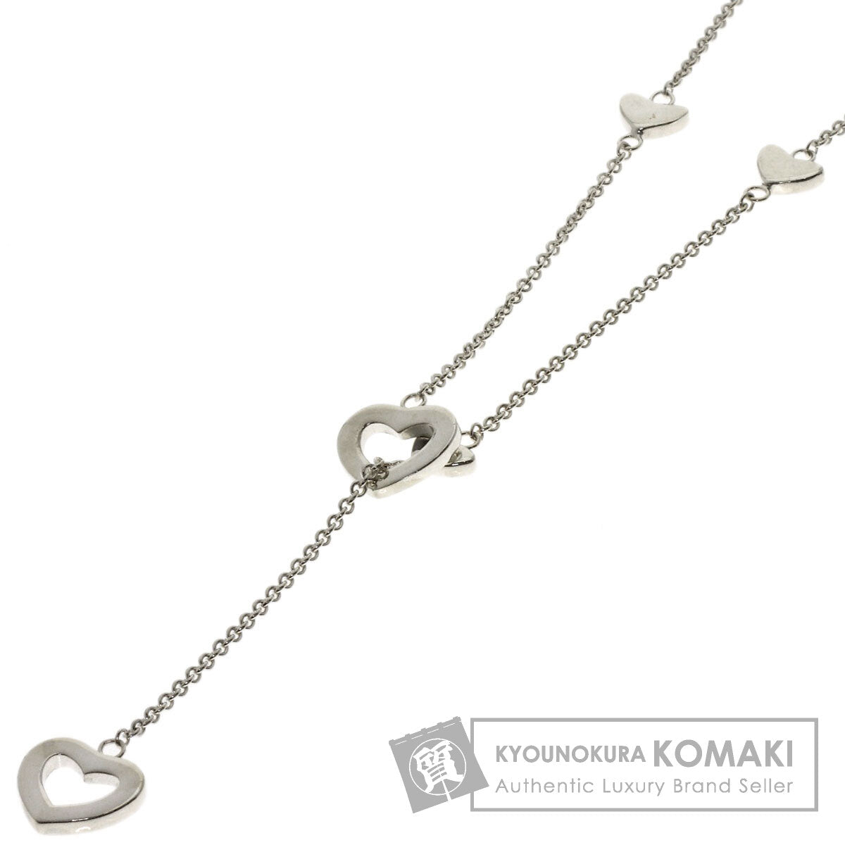 TIFFANY&Co. Heart Link Lariat Necklace Silver Ladies [Used]