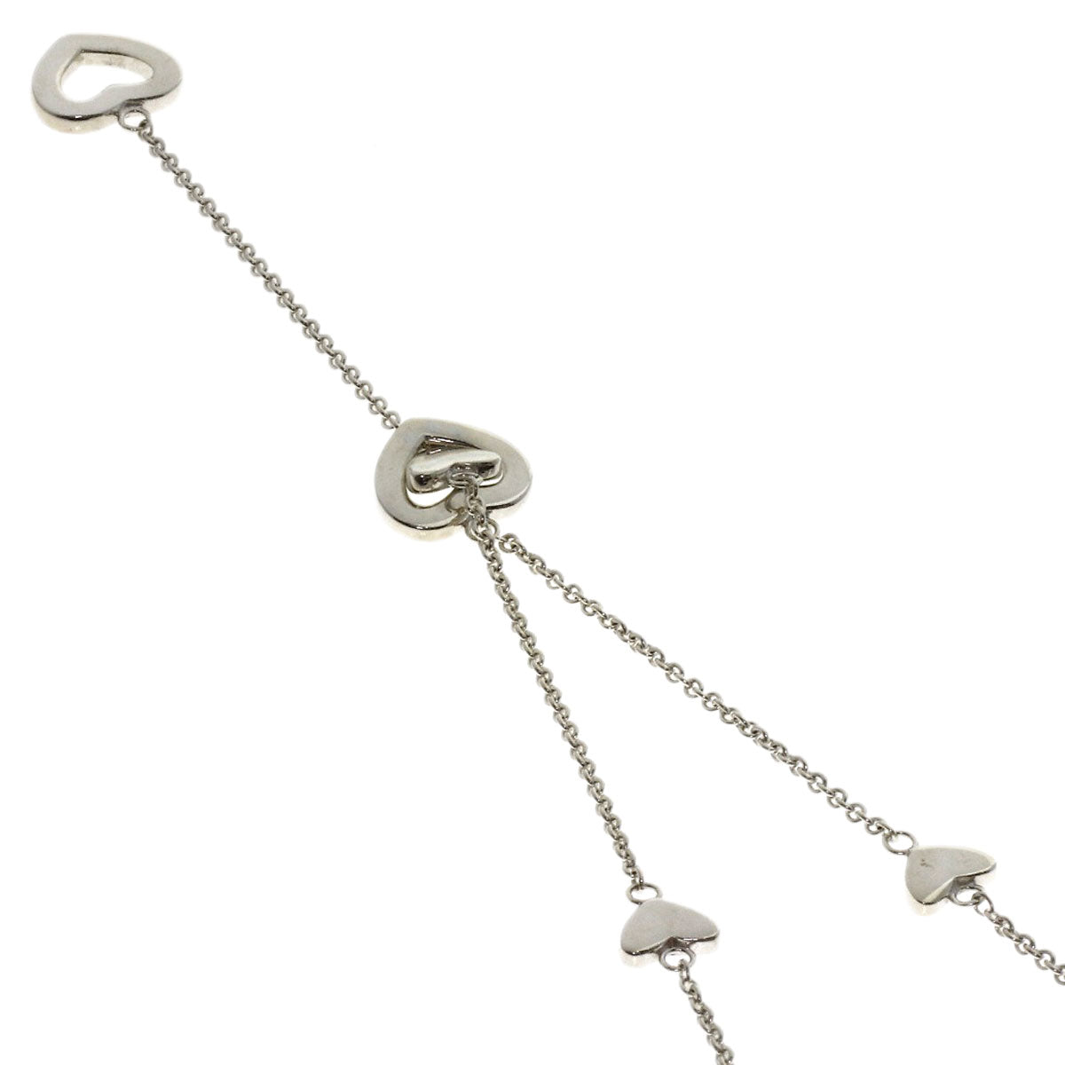 TIFFANY&Co. Heart Link Lariat Necklace Silver Ladies [Used]