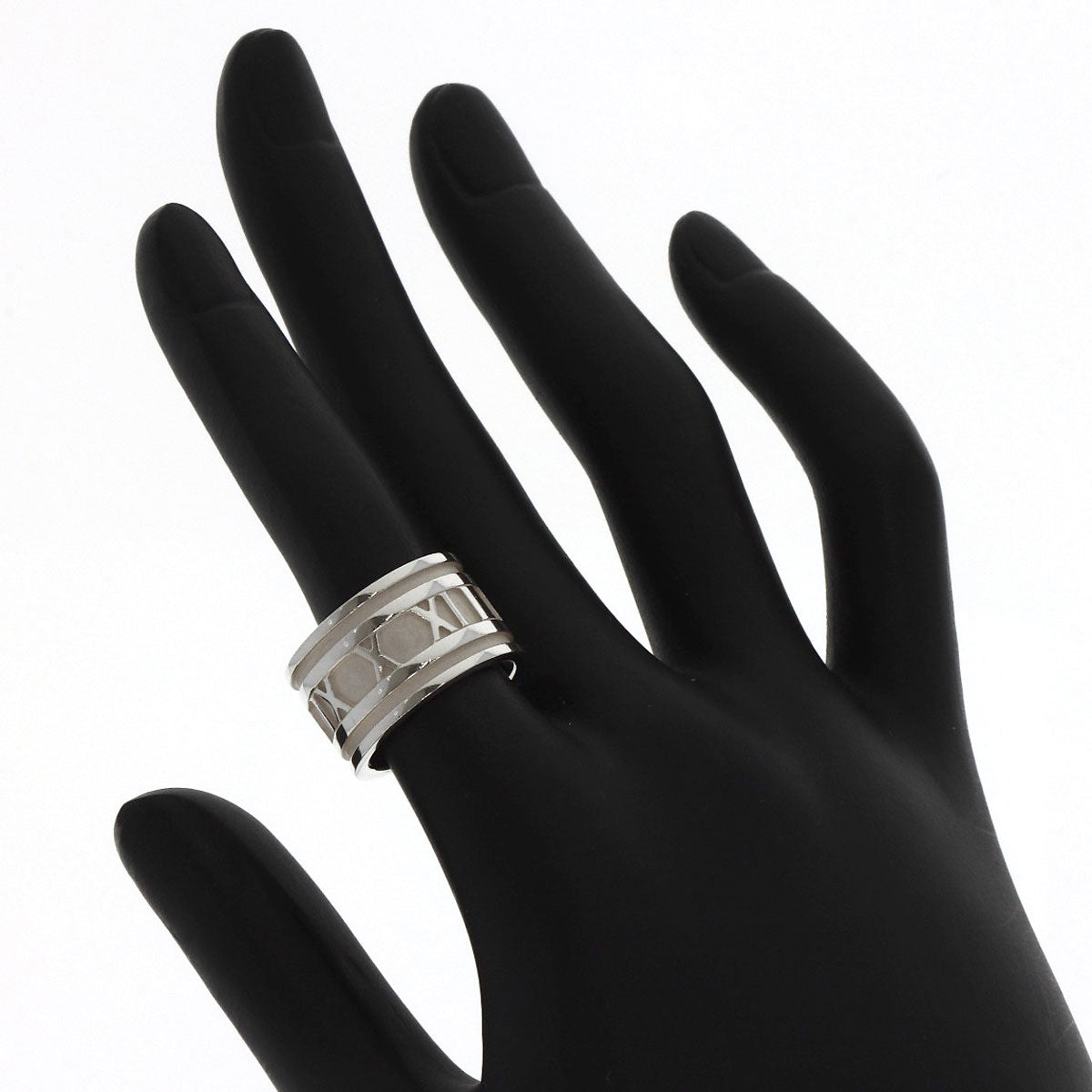 TIFFANY&Co. Atlas wide Ring Silver Ladies [Used]