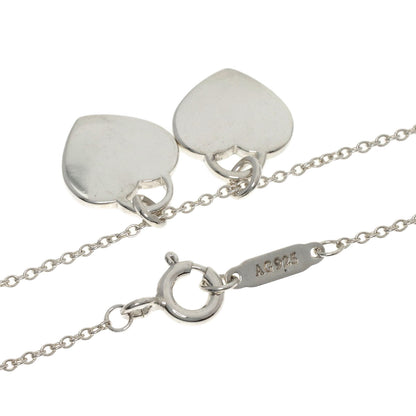 TIFFANY&Co. Double Heart Enamel Necklace Silver Ladies [Used]