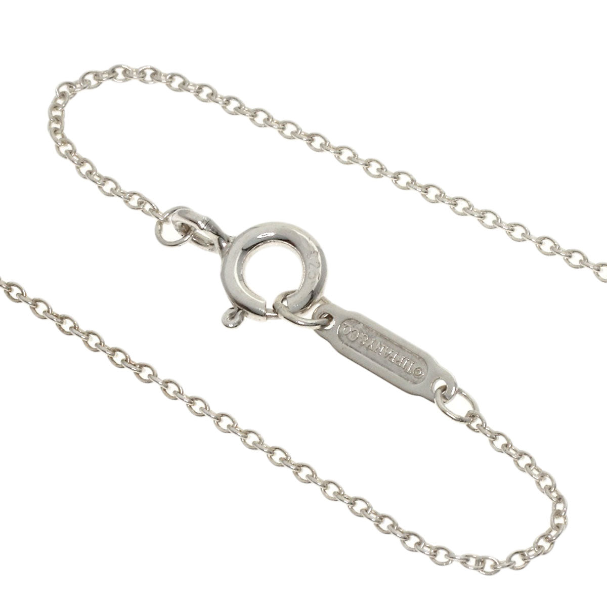 TIFFANY&Co. Double Heart Enamel Necklace Silver Ladies [Used]