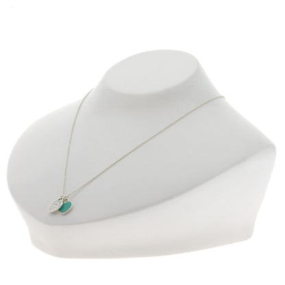 TIFFANY&Co. Double Heart Enamel Necklace Silver Ladies [Used]