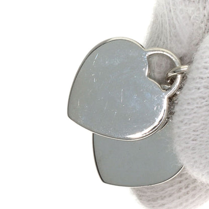 TIFFANY&Co. Double Heart Enamel Necklace Silver Ladies [Used]
