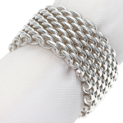 TIFFANY&Co. Somerset mesh Ring Silver Ladies [Used]