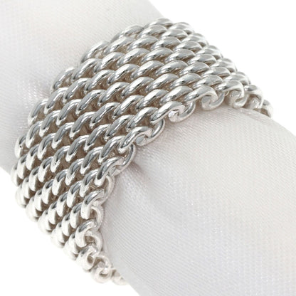 TIFFANY&Co. Somerset mesh Ring Silver Ladies [Used]