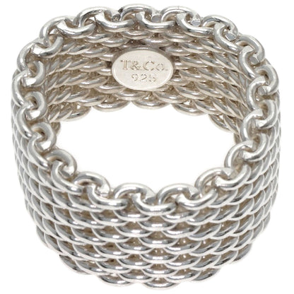 TIFFANY&Co. Somerset mesh Ring Silver Ladies [Used]
