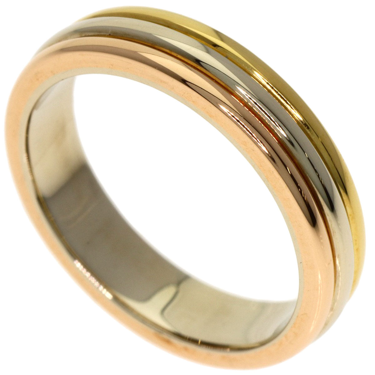 カルティエ スリーカラー #48 リング・指輪 K18イエローゴールド/K18PG/K18WG レディース 【中古】【CARTIER】