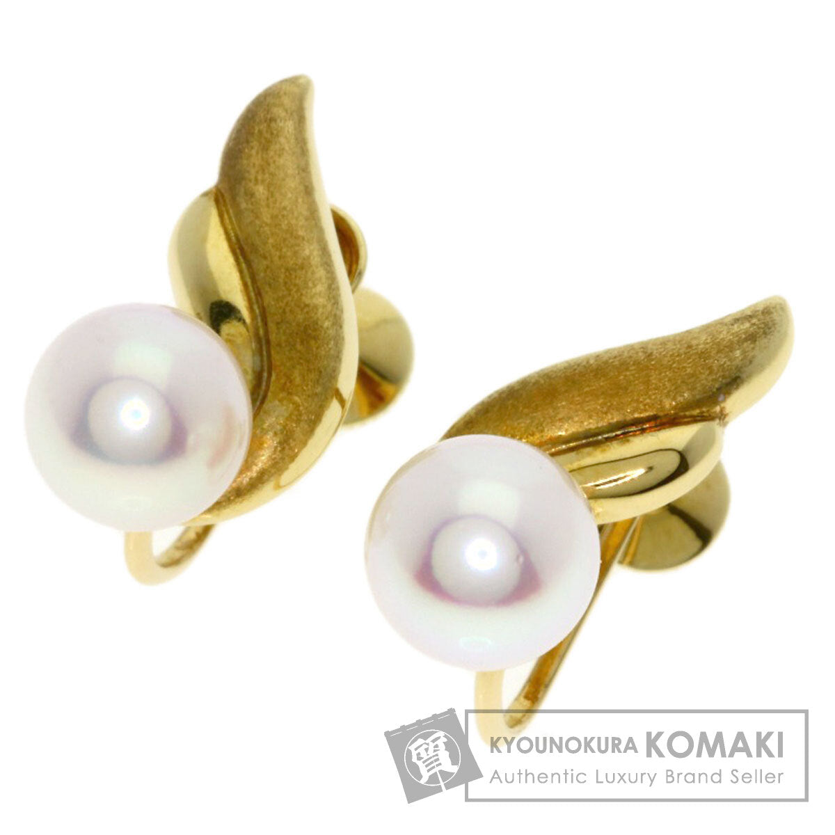 MIKIMOTO Pearl Pearl Earring K18 Yellow Gold Ladies [Used]