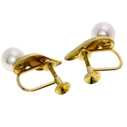 MIKIMOTO Pearl Pearl Earring K18 Yellow Gold Ladies [Used]