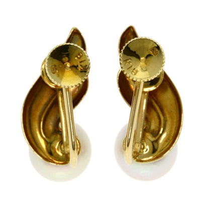 MIKIMOTO Pearl Pearl Earring K18 Yellow Gold Ladies [Used]