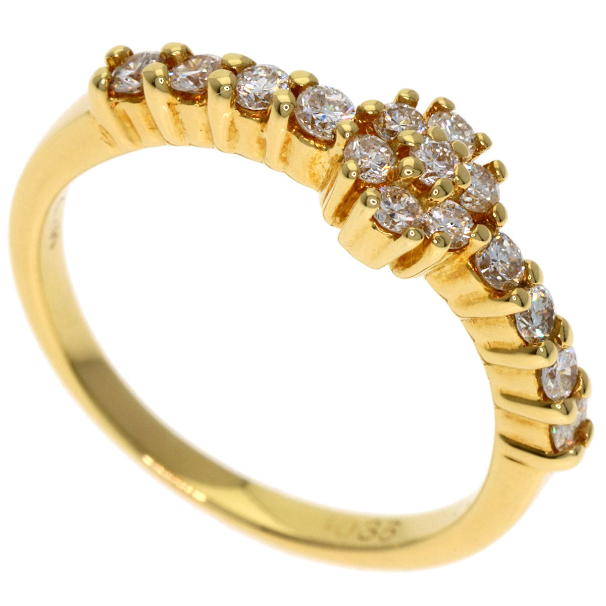 Ponte Vecchio Diamond Ring K18 Yellow Gold Ladies [Used]