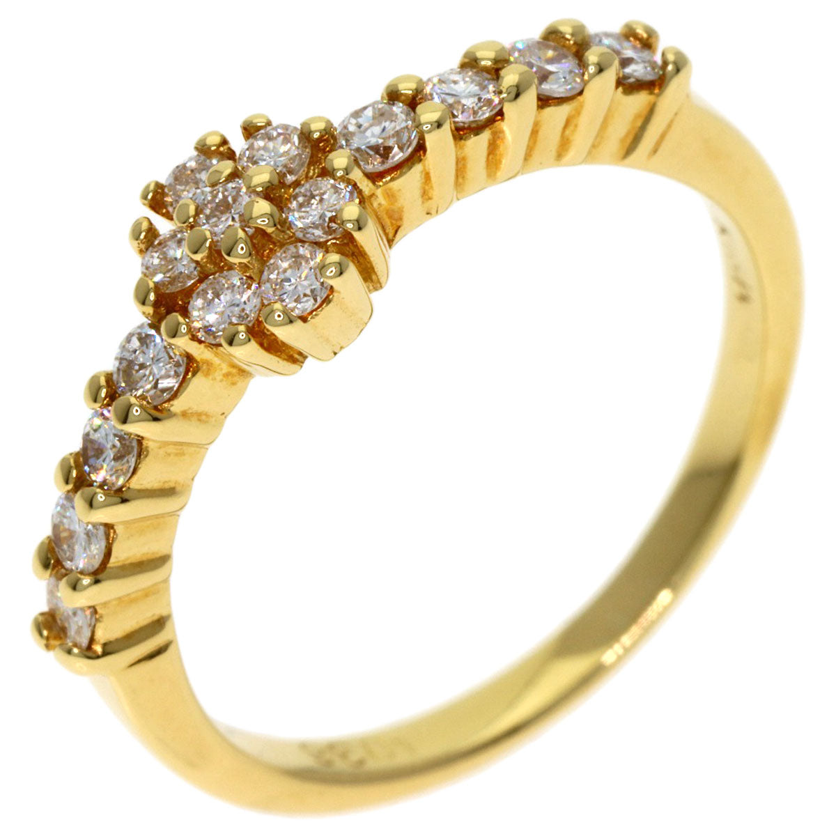 Ponte Vecchio Diamond Ring K18 Yellow Gold Ladies [Used]