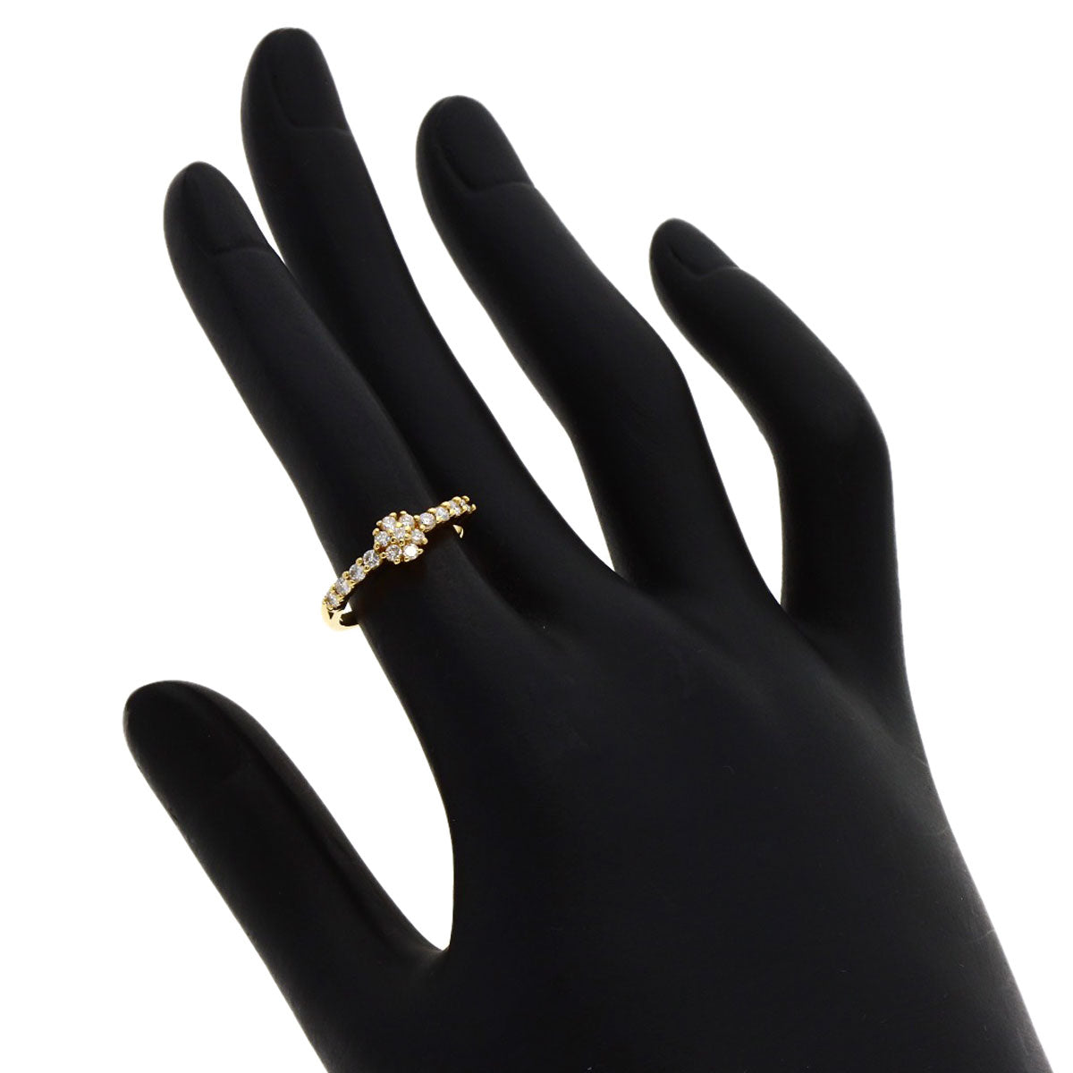 Ponte Vecchio Diamond Ring K18 Yellow Gold Ladies [Used]