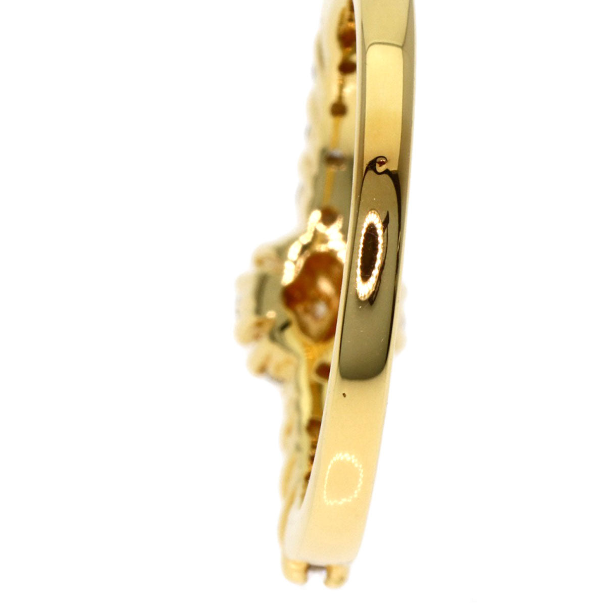 Ponte Vecchio Diamond Ring K18 Yellow Gold Ladies [Used]