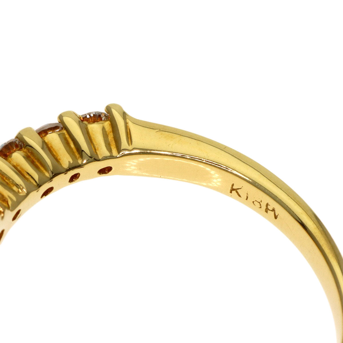 Ponte Vecchio Diamond Ring K18 Yellow Gold Ladies [Used]