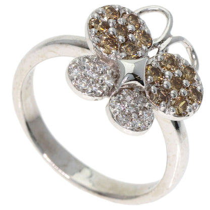 Ponte Vecchio Butterfly motif Diamond Ring K18 White Gold Ladies [Used]