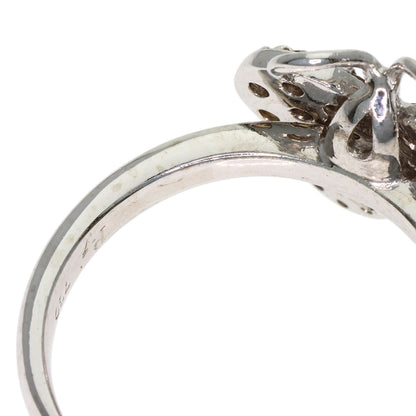 Ponte Vecchio Butterfly motif Diamond Ring K18 White Gold Ladies [Used]