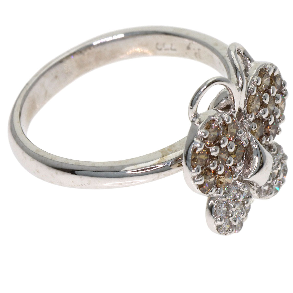 Ponte Vecchio Butterfly motif Diamond Ring K18 White Gold Ladies [Used]