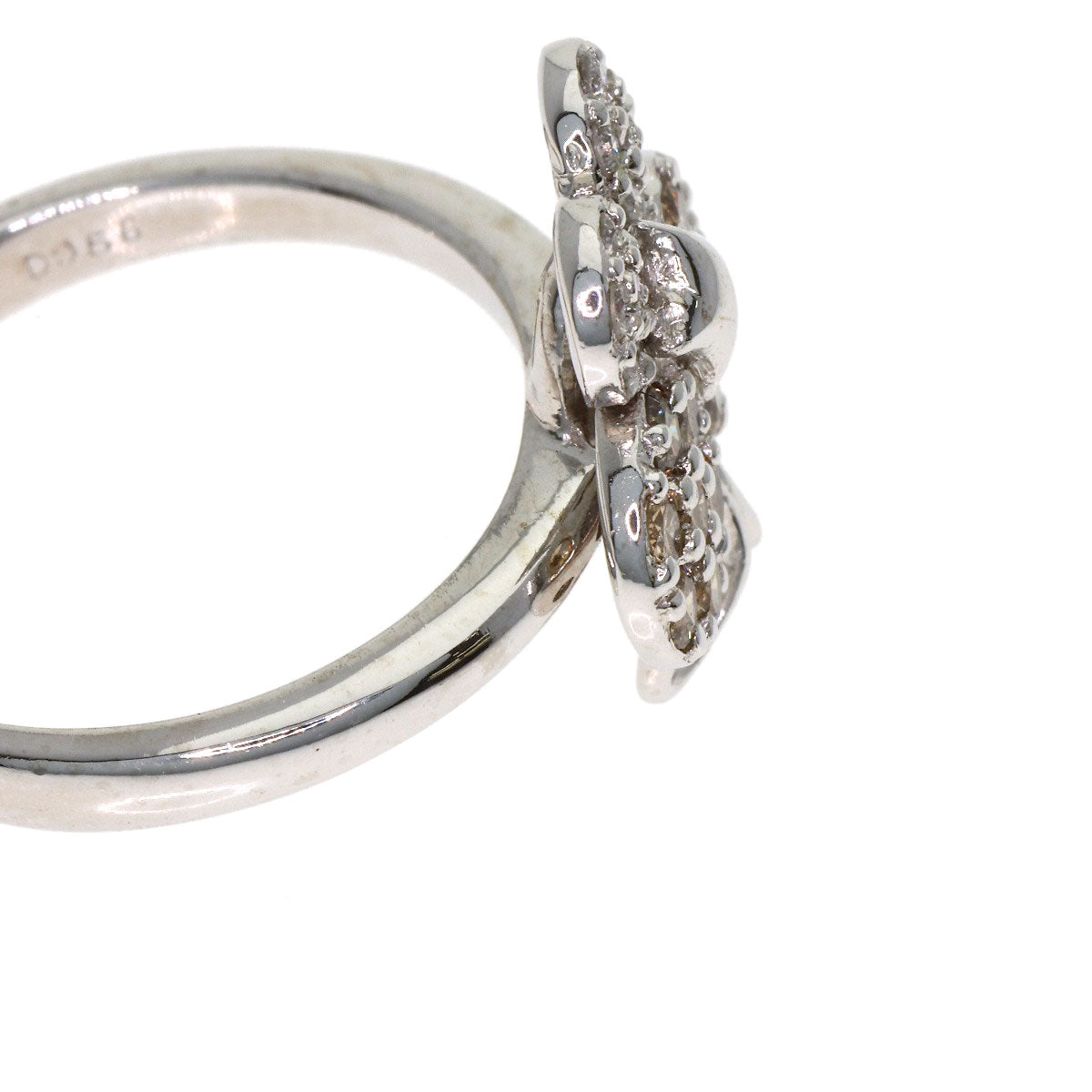 Ponte Vecchio Butterfly motif Diamond Ring K18 White Gold Ladies [Used]