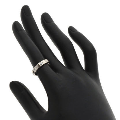 CARTIER mini love ring 1P Diamond Ring K18 White Gold Ladies [Used]