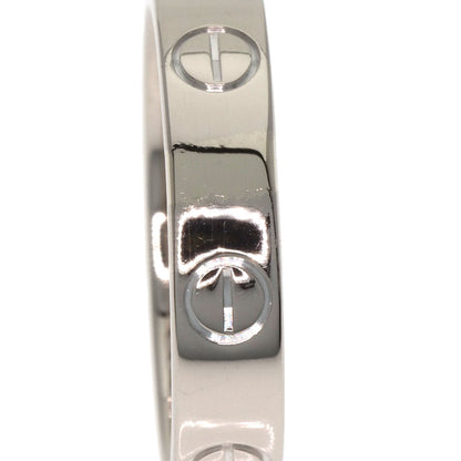 CARTIER mini love ring 1P Diamond Ring K18 White Gold Ladies [Used]