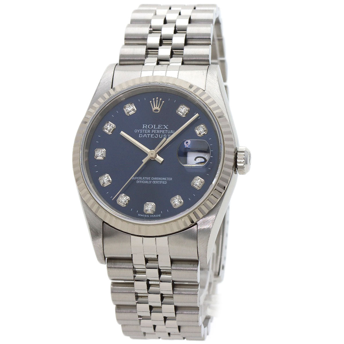 ROLEX DATEJUST 10P Diamond Watches 16234G Stainless Steel/Stainless Steel mens