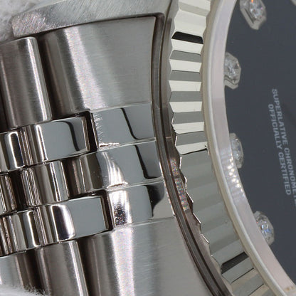 ROLEX DATEJUST 10P Diamond Watches 16234G Stainless Steel/Stainless Steel mens