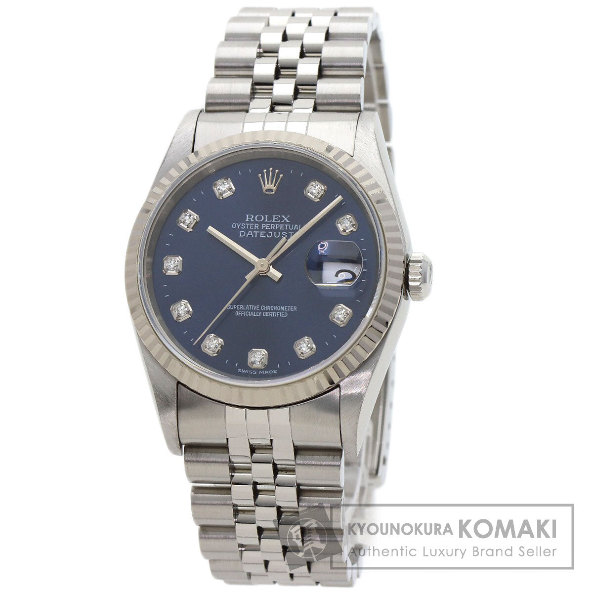 ROLEX DATEJUST 10P Diamond Watches 16234G Stainless Steel/Stainless Steel mens