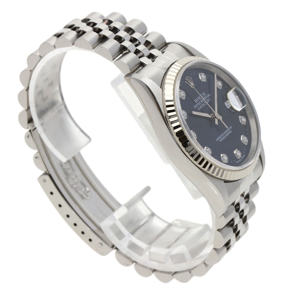 ROLEX DATEJUST 10P Diamond Watches 16234G Stainless Steel/Stainless Steel mens