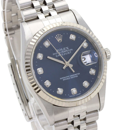 ROLEX DATEJUST 10P Diamond Watches 16234G Stainless Steel/Stainless Steel mens