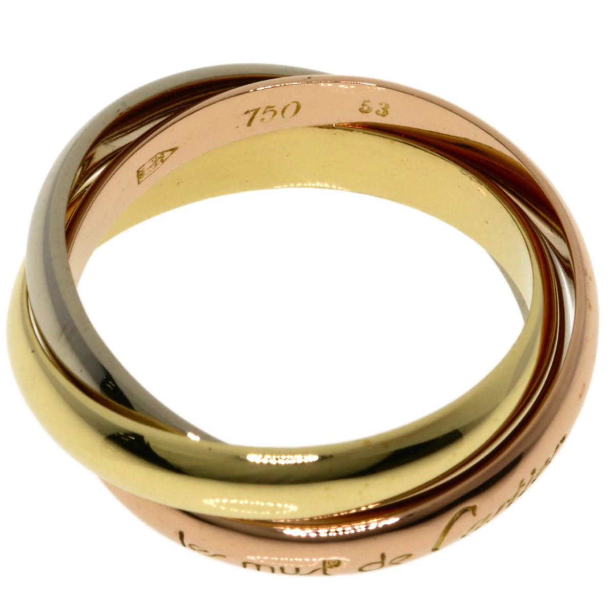 CARTIER Trinity Ring K18 Yellow Gold K18 White GoldLadies [Used]
